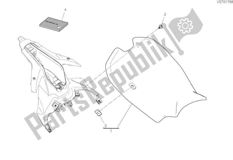 All parts for the Seat of the Ducati Superbike Panigale V4 R USA 1000 2020